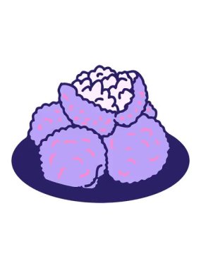 Brezilya usulü kızarmış Bolinho 'nun çizgi film üzerindeki pixelize etkisi