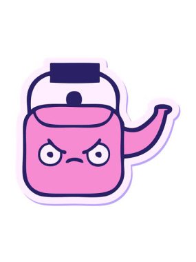 Tatlı bir çizgi filmin çıkartmasının canlandırmasını çalıştır.