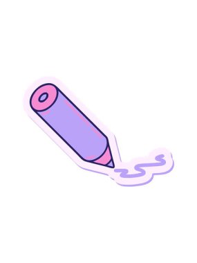 Renkli kalemin geleneksel stilini sallayarak canlandırma