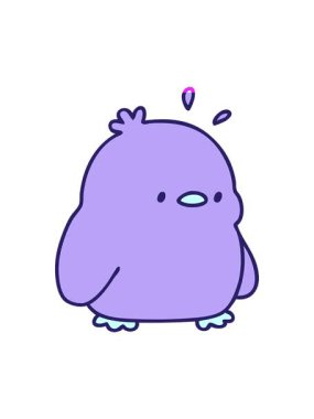 Sevimli bir yavru kuş çiziminin animasyonunu güçlendir