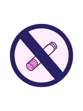 Sigara içilmeyen işaretin hareketli animasyonu