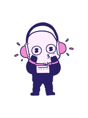 garip kel uzay adamının animasyonunu durdur ve durdur