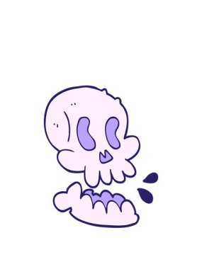 kafatası çiziminin animasyonunu büyütüyor