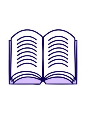 Açık bir kitabın sevimli çizgi filminin neon ışık efekti animasyonu