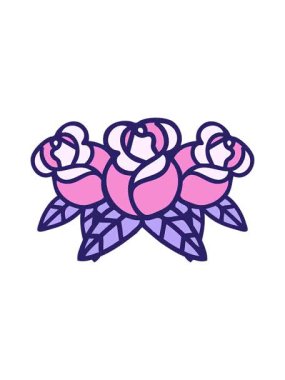 Bir buket çiçeğin hareketli animasyonu.