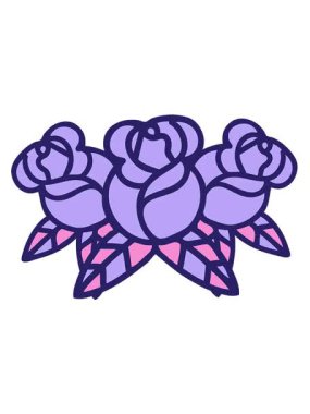 Bir buket çiçeğin dizaynının hareketli animasyonu