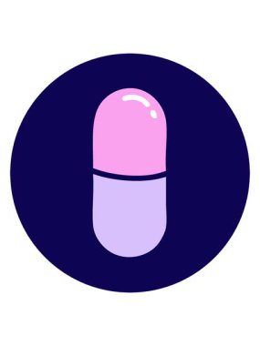 Bir hapın ikonik dövme tarzının neon ışık efekti animasyonu