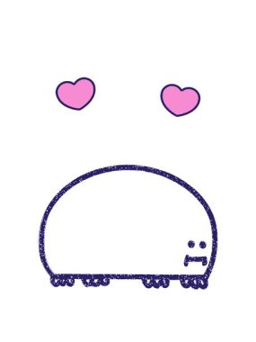 Bug Kömür Çiziminin dönen kalp animasyonu