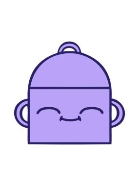 Tatlı tencerenin titreyen hareketi.