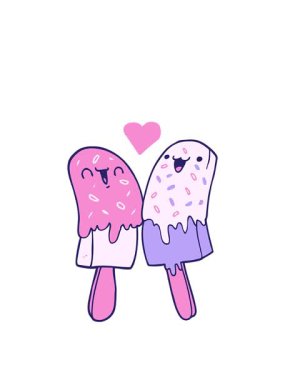 Karikatür buz lolipopunun animasyonunu büyütüyorum.