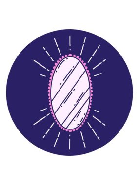 Dövme stili parlak aynanın animasyonunu bob ve duraklat