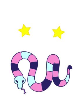 dönen yıldızlar çizgi film yılanlarının animasyonları