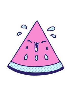 Garip karpuz çizgi filminin titreşimli animasyonu