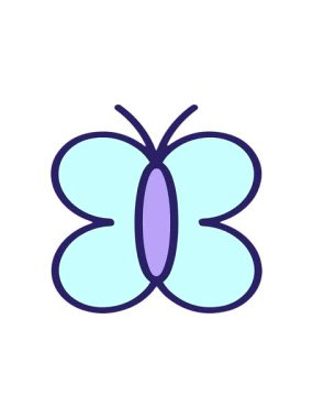 Basit kelebek çizgi filminin bölünme etkisi