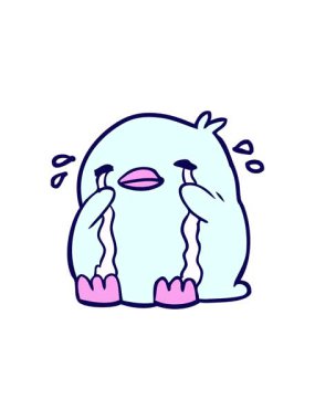 neon ışık efekti çizgi film ağlayan kuşun animasyonu