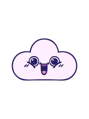 Bir bulutun gölgeli çizgi filminin dikkat çekici animasyonu