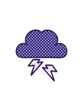 Fırtına bulutunun çizgi filminin hareketli animasyonu