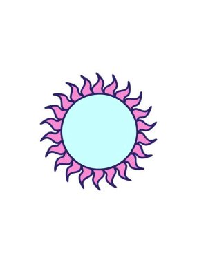 Güneş dövmesi çizgi filminin gösterişli satış animasyonu