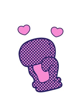 dönen kalpler bir boks eldiveni çizgi filminin animasyonu