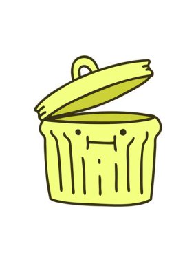 Metal bir çöp kutusunun çizgi filminin renk animasyonunu değiştirmek