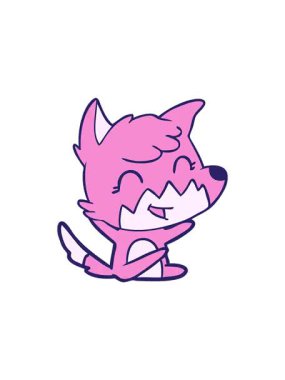 Mutlu tilki çizgi filminin gösterişli satış animasyonu