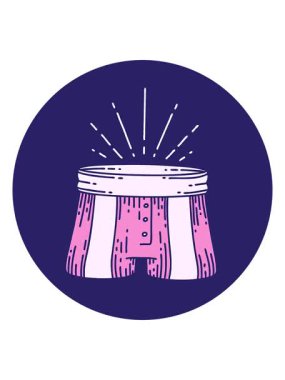 Dövme tarzı şort ikonunun titreşimli hareketli animasyonu