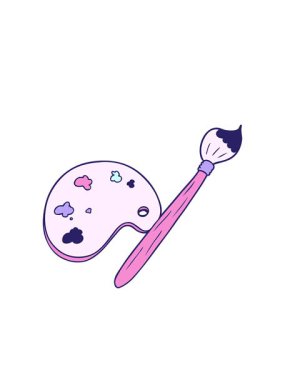 Sanatçı palet tasarımının yanıp sönen radyal çizgileri