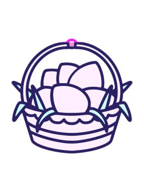 Paskalya sepeti ve yumurtalarının animasyonunu çalıştır