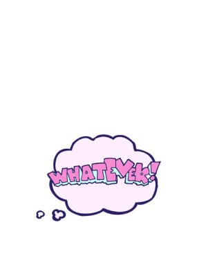 Serbest ve çizilmiş düşünce baloncuğu çizgi filminin zıplama hareketi, her neyse.