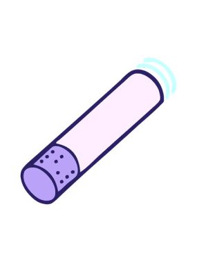 Çizgi roman tarzı sigara karikatürünün basınçlı animasyonu