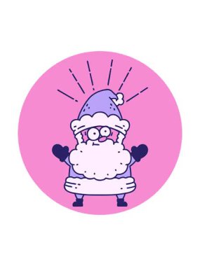 Noel Baba karakterinin dönen hareketli animasyonu