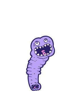 Çizgi film sülüğünün zıplama hareketi