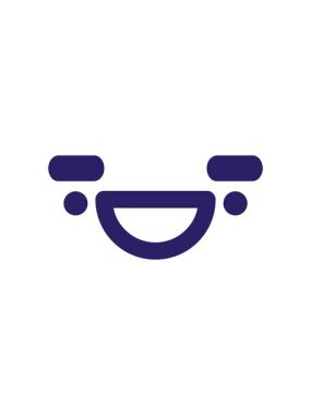 Mutlu büyük kaş yüz ikonunun hareketli animasyonu