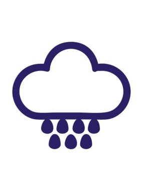 Yağmur bulutu sembolünün canlandırmasını renklendir