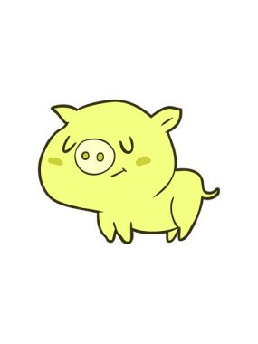 Domuz çizgi filminin renk değişimi