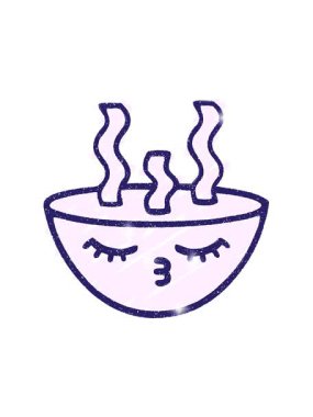 Sıcak Erişte Tebeşir Çiziminin parıltı etkisi