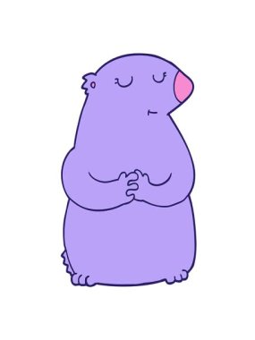 Tatlı çizgi film ayısının hareketli animasyonu