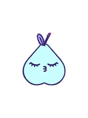 Bir Armut Tebeşir Çiziminin bölünme etkisi canlandırması