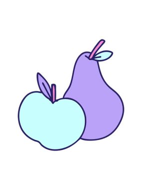 Elma ve armut çizgi filminin hareketli animasyonu