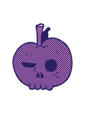 El yazması çizilmiş zehirli elma çizgi filminin titreyen animasyonu