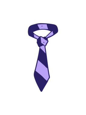 Çizgili ofis kravatının hareketli animasyonu