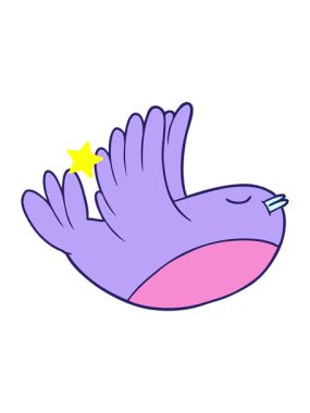 Parıldayan yıldızlar çizgi film uçan Robin 'in animasyonunu etkiler.