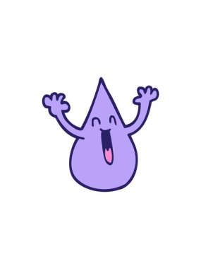 Çizgi film yağmur damlasının satış animasyonu