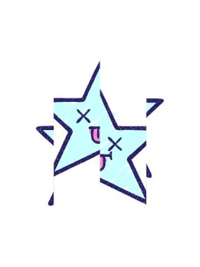 Ölü Yıldız Tebeşiri Çiziminin bölünmüş hareket animasyonu