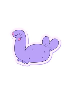 Bir karikatür mührü çıkartmasının dikkat çekici animasyonu