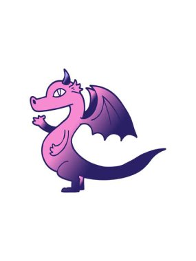 şirin vektör gradyan çizim ejderhasının radyoaktif parlak animasyonu