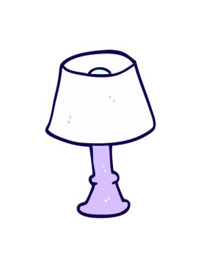 Çizgi film çizim evi lambasının neon ışığı animasyonu