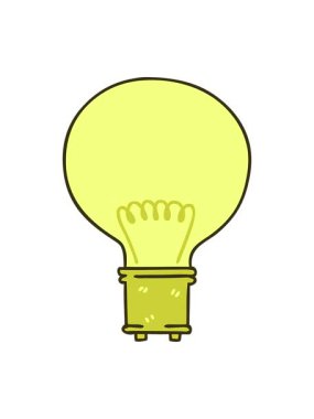 El çiziminin renk animasyonunu değiştiren çizgi film ampulü