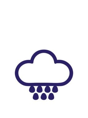 yağmur bulutu sembolünün canlandırması