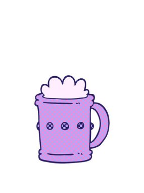 Çizgi roman tarzı bira tankardının animasyonunu genişletiyorum.